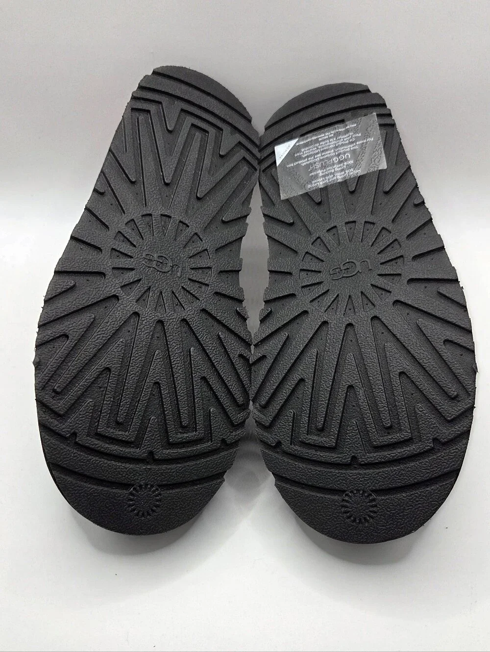 UGG Black Suede Slip-On Clog with Neon Stitching